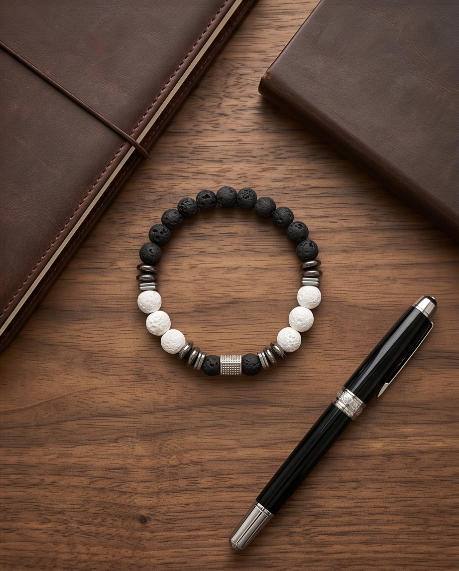 PULSERA UNISEX CON PIEDRA VOLCÁNICA 3