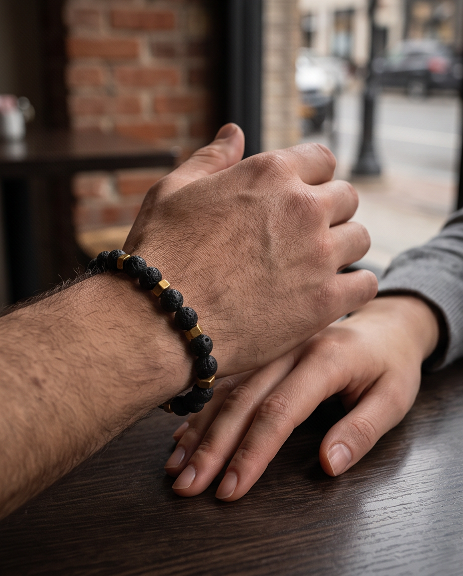 PULSERA UNISEX CON PIEDRA VOLCÁNICA 8