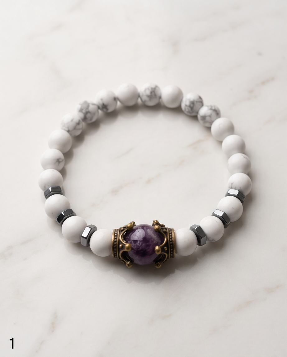 PULSERA DE PIEDRAS NATURALES CON DIJE