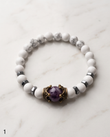 PULSERA DE PIEDRAS NATURALES CON DIJE