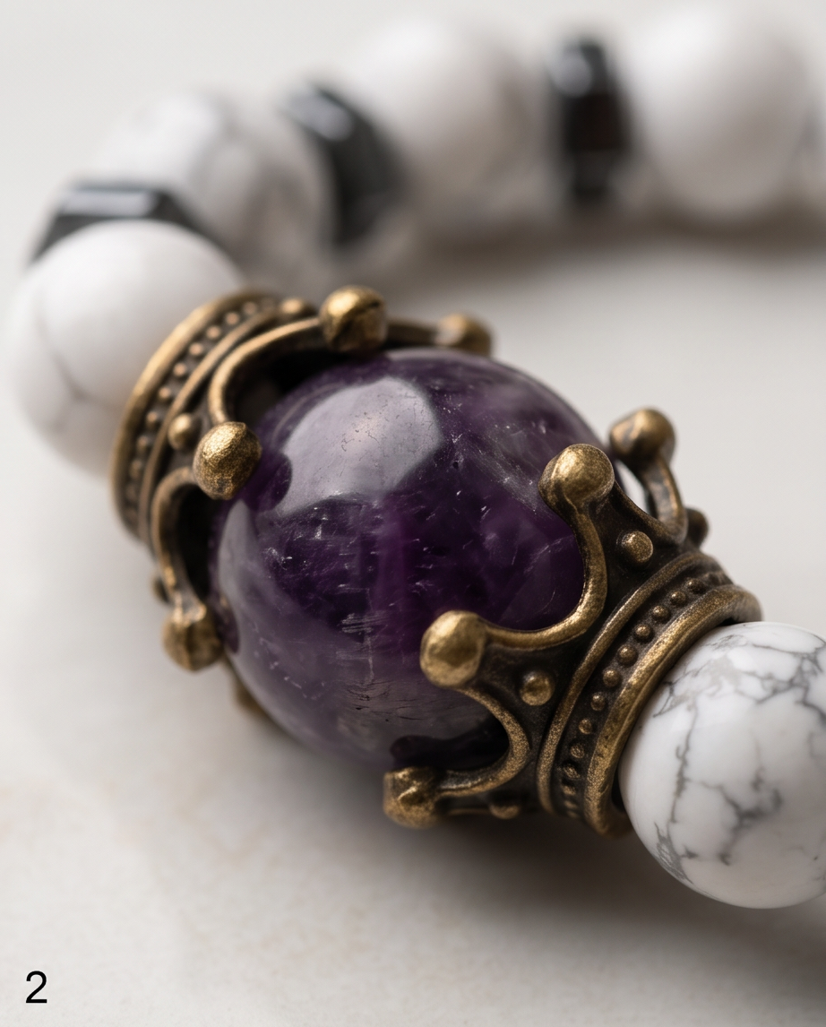 PULSERA DE PIEDRAS NATURALES CON DIJE