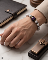 PULSERA DE PIEDRAS NATURALES CON DIJE