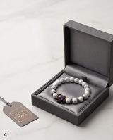 PULSERA DE PIEDRAS NATURALES CON DIJE