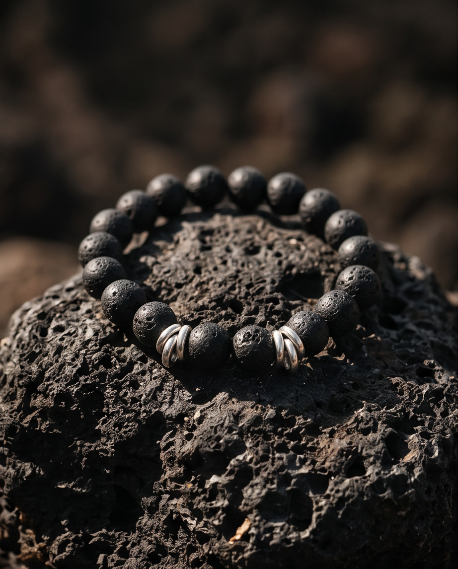 PULSERA DE PIEDRA VOLCÁNICA