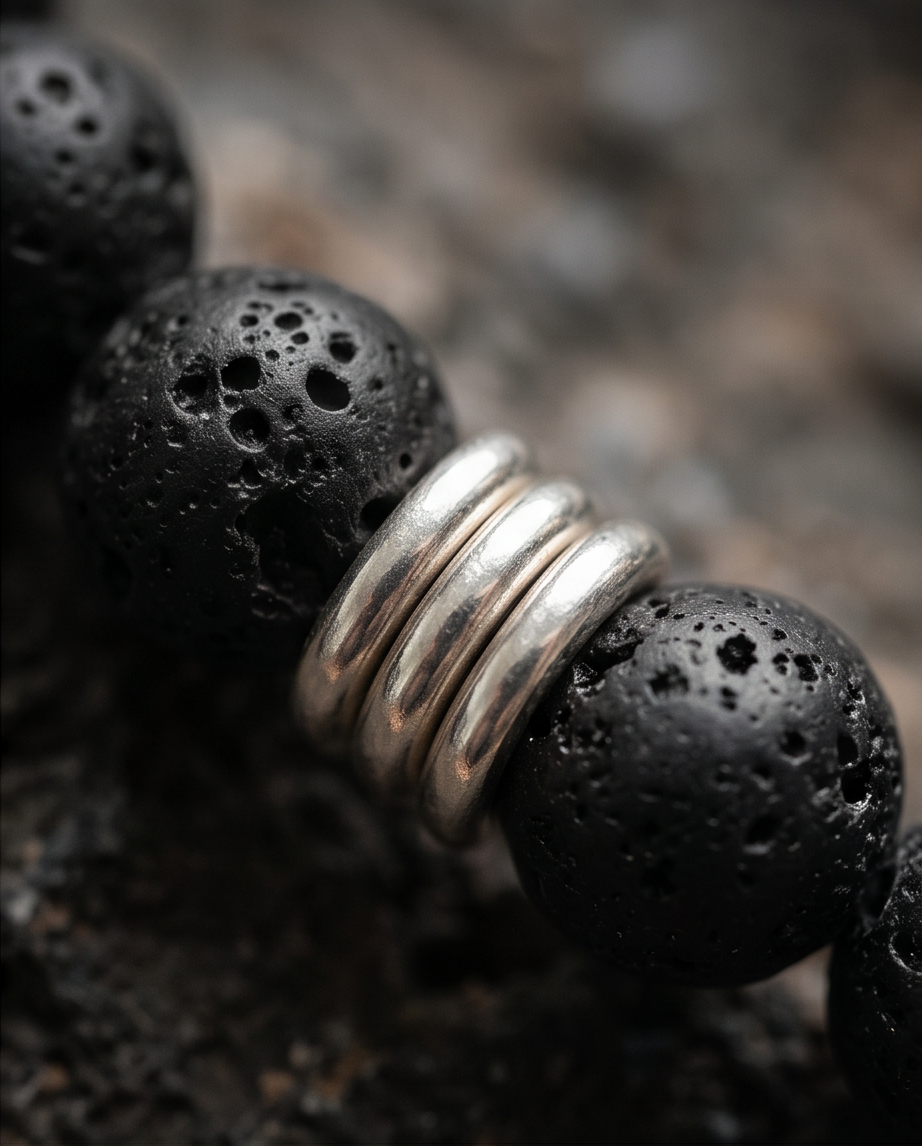 PULSERA DE PIEDRA VOLCÁNICA