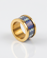 ANILLO DE ACERO ESMALTADO EN COLORES