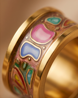 ANILLO DE ACERO ESMALTADO EN COLORES