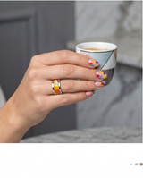 ANILLO DE ACERO ESMALTADO EN COLORES