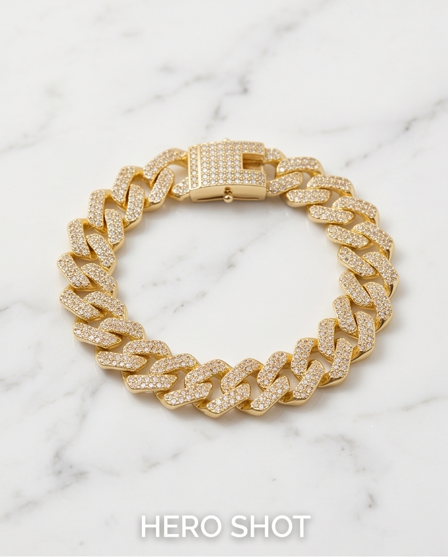 PULSERA CUBANA DORADA