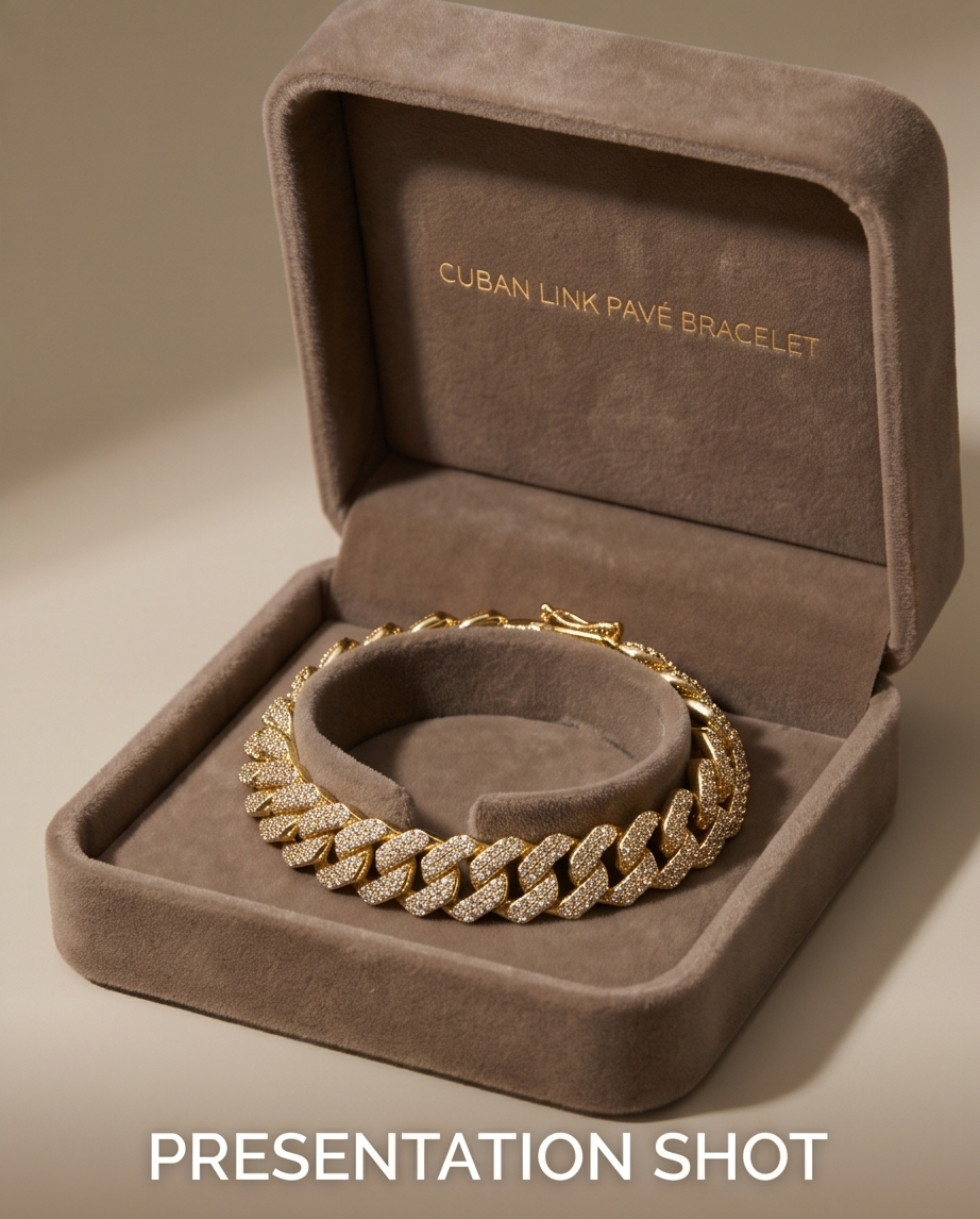 PULSERA CUBANA DORADA
