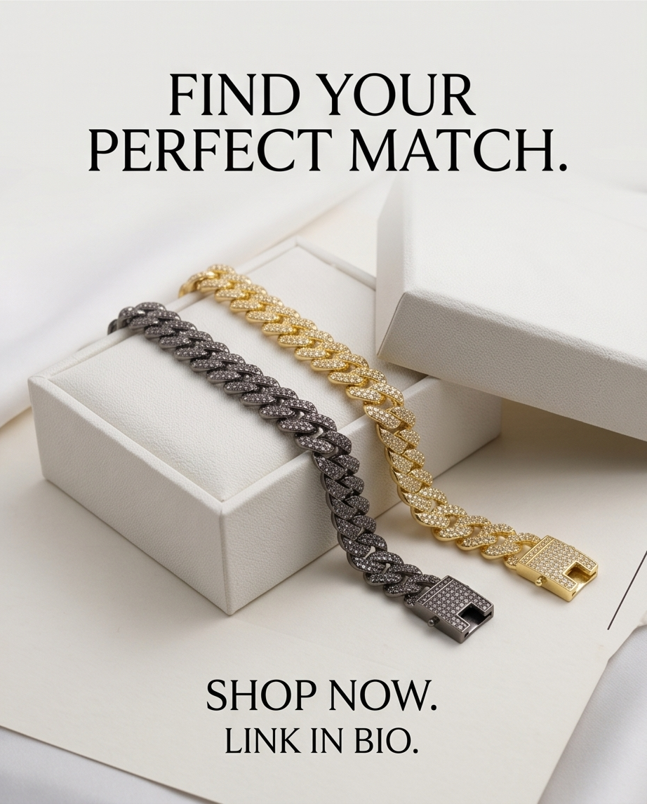 PULSERA CUBANA PLATEADA EMPAVONADA Y DORADA