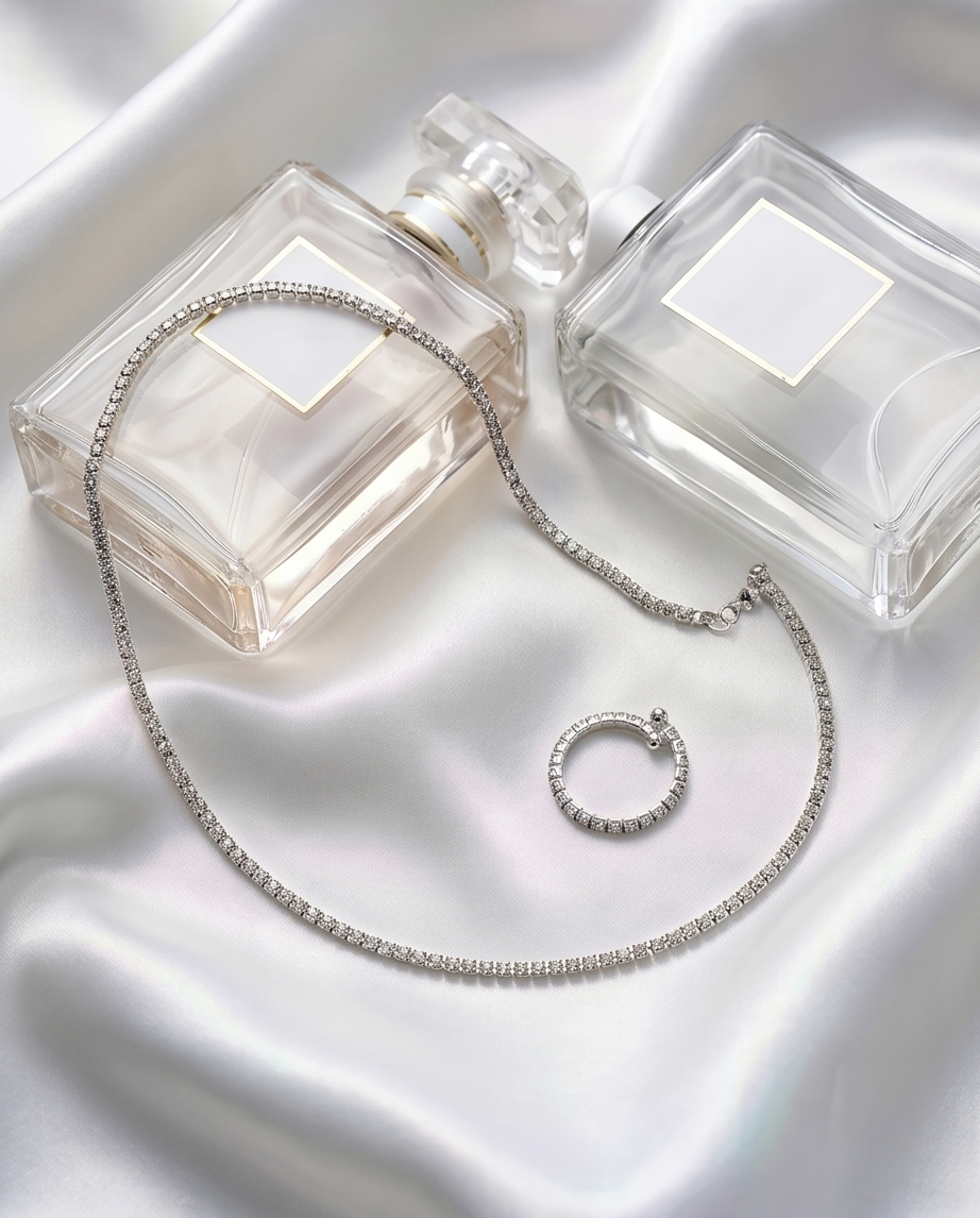 CONJUNTO DE COLLAR CON PULSERA Y ANILLO