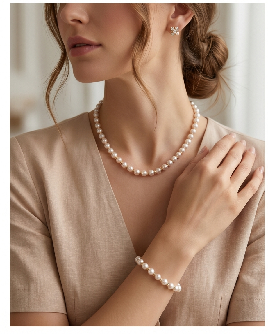 CONJUNTO DE COLLAR CON PULSERA Y ANILLO