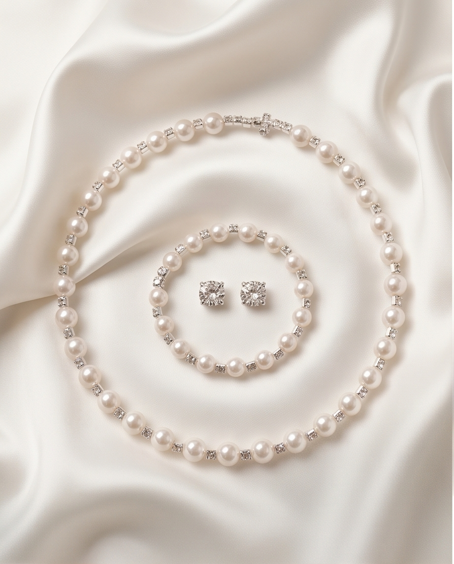 CONJUNTO DE COLLAR CON PULSERA Y ANILLO