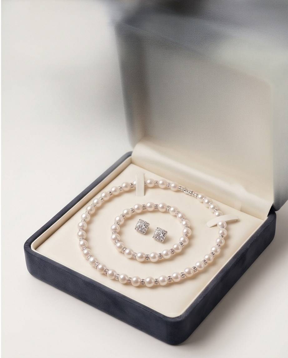 CONJUNTO DE COLLAR CON PULSERA Y ANILLO
