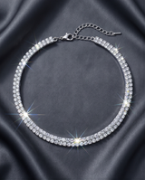 COLLAR CON DOBLE FILA DE CIRCONIAS