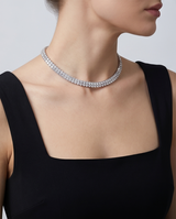 COLLAR CON DOBLE FILA DE CIRCONIAS