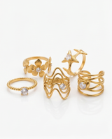 SET DE 5 ANILLOS DE ACERO QUIRURGICO 004