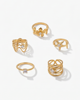 SET DE 5 ANILLOS DE ACERO QUIRURGICO 004