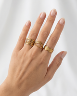 SET DE 5 ANILLOS DE ACERO QUIRURGICO 006