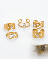 SET DE ANILLOS DE ACERO QUIRURGICO 007