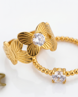 SET DE ANILLOS DE ACERO QUIRURGICO 007