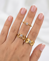 SET DE ANILLOS DE ACERO QUIRURGICO 007