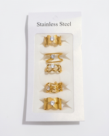 SET DE ANILLOS DE ACERO QUIRURGICO 007