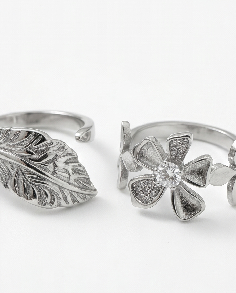 SET DE ANILLOS DE ACERO 009