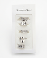SET DE ANILLOS DE DAMA ACERO QUIRURGICO 011