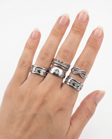 SET DE ANILLOS DE DAMA ACERO QUIRURGICO 011