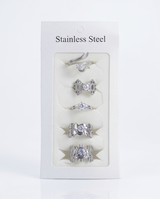 SET DE ANILLOS DE DAMA EN ACERO9 012