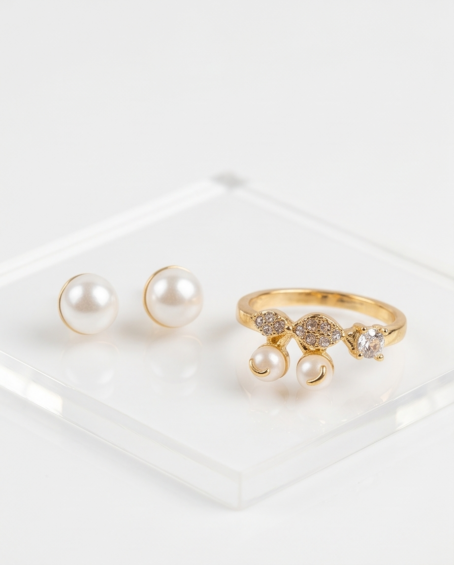SET DE ANILLO CON CARAVANAS FANTASIA 014