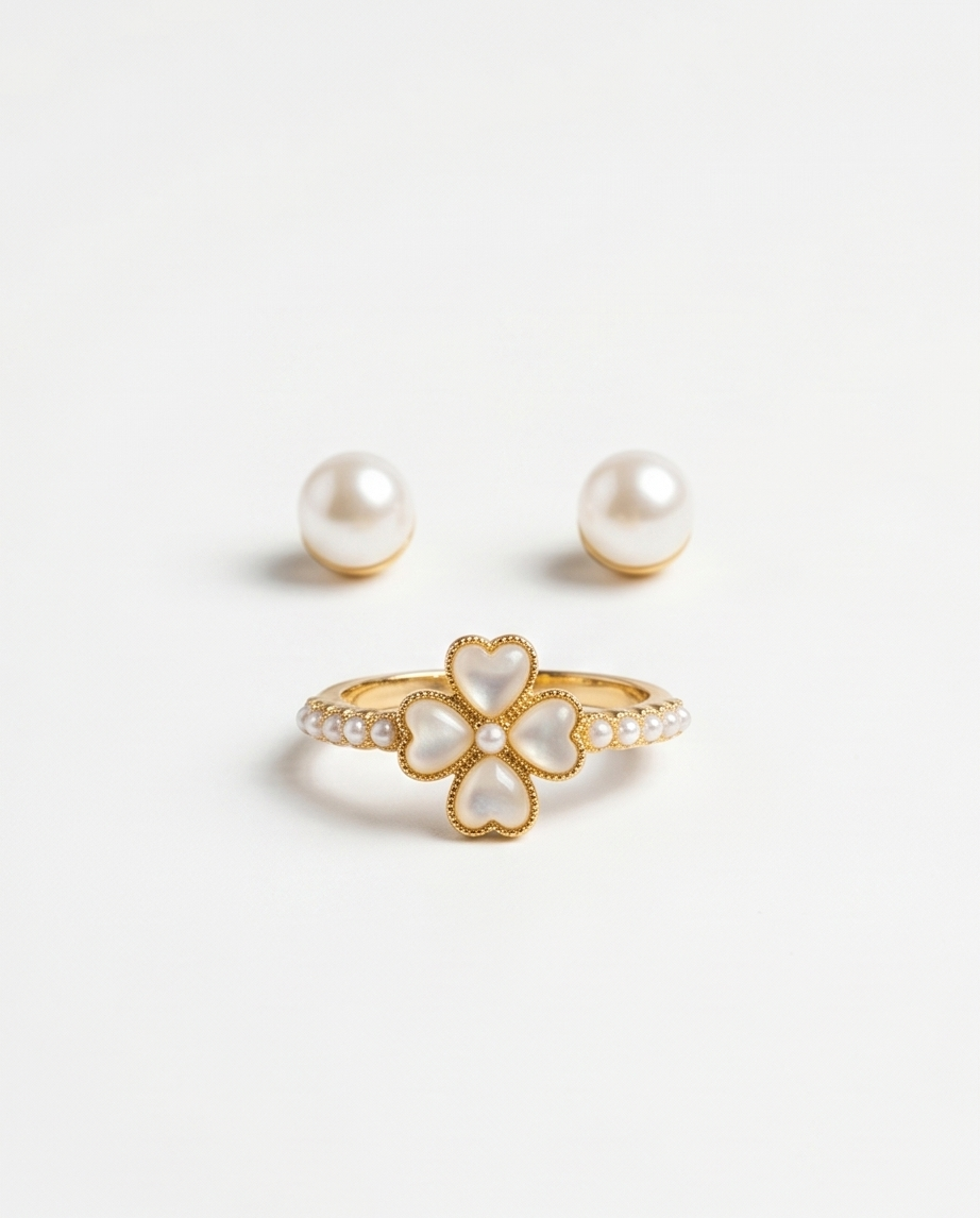 SET DE ANILLO CON CARAVANAS FANTASIA 015