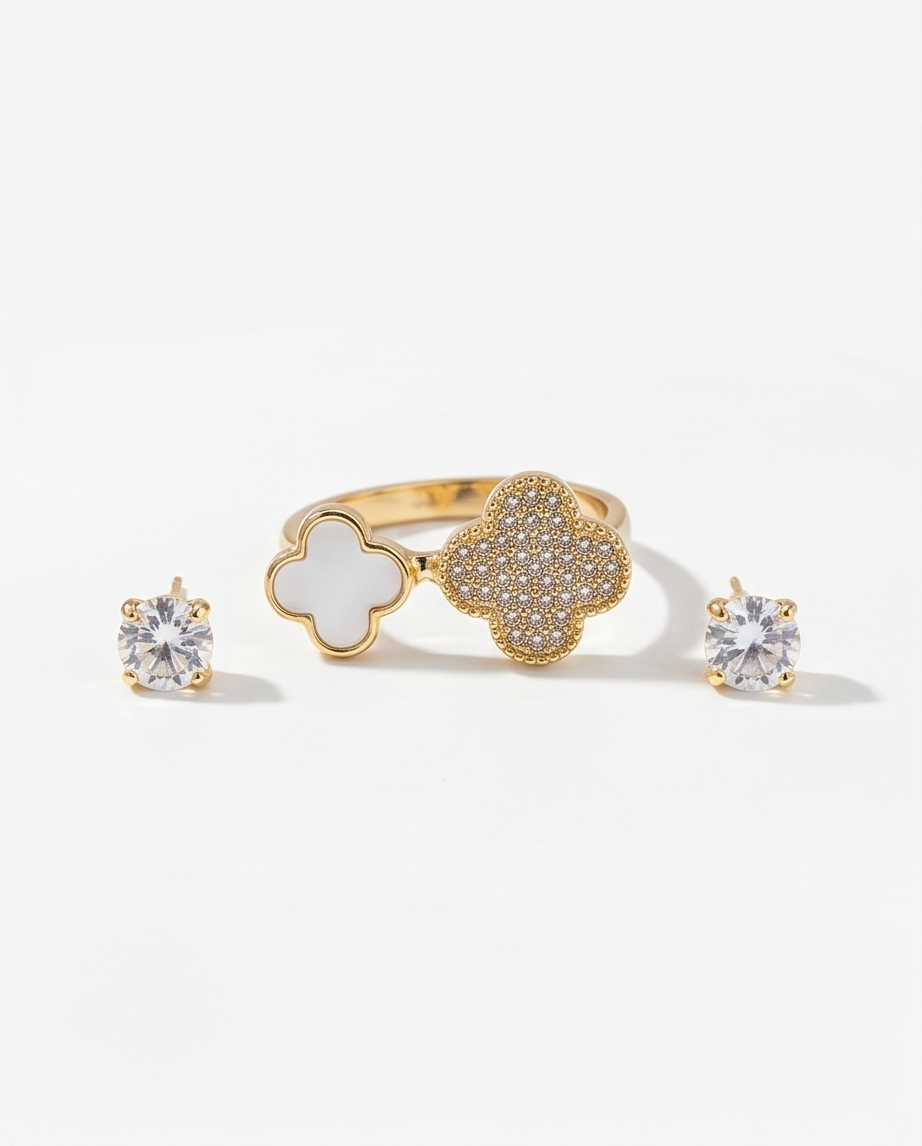 SET DE ANILLOS CON CARAVANAS FANTASIA 17