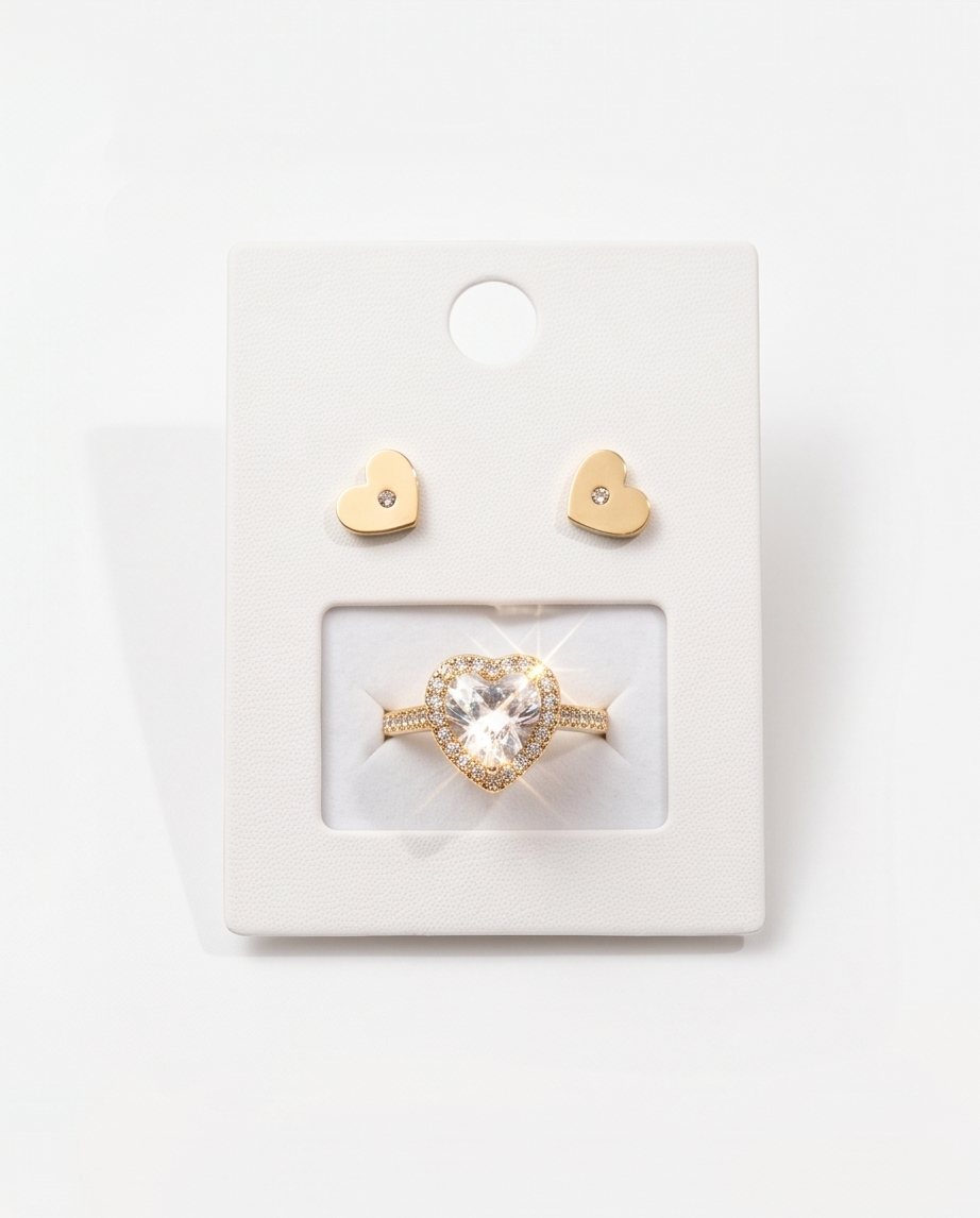 SET DE ANILLOS CON CARAVANAS FANTASIA 018