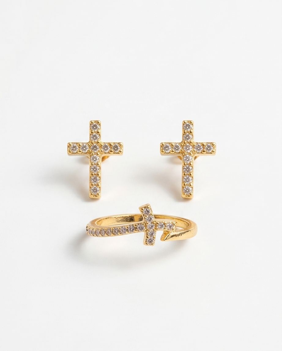 SET DE ANILLO CON CARAVANAS EN FANTASIA 020