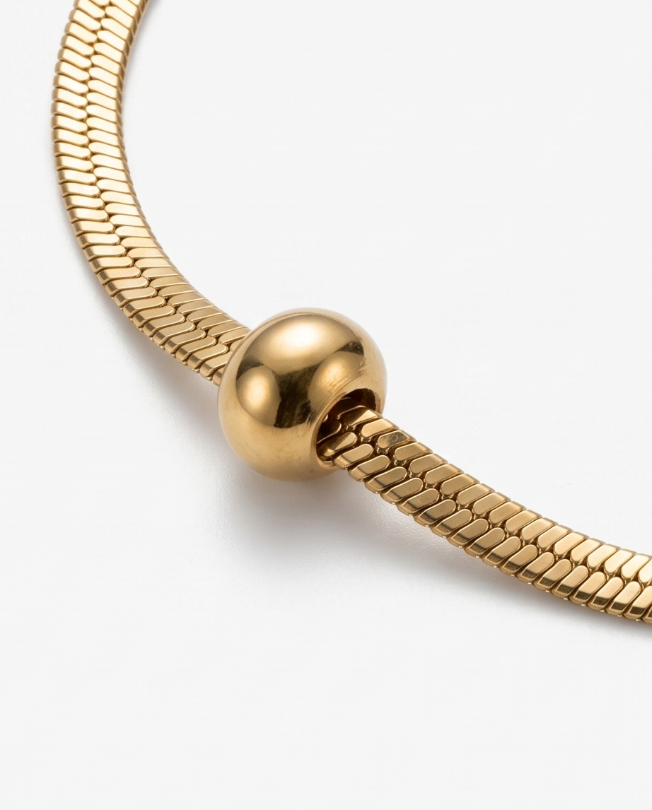 COLLAR DE ACERO QUIRURGICO DORADO 030