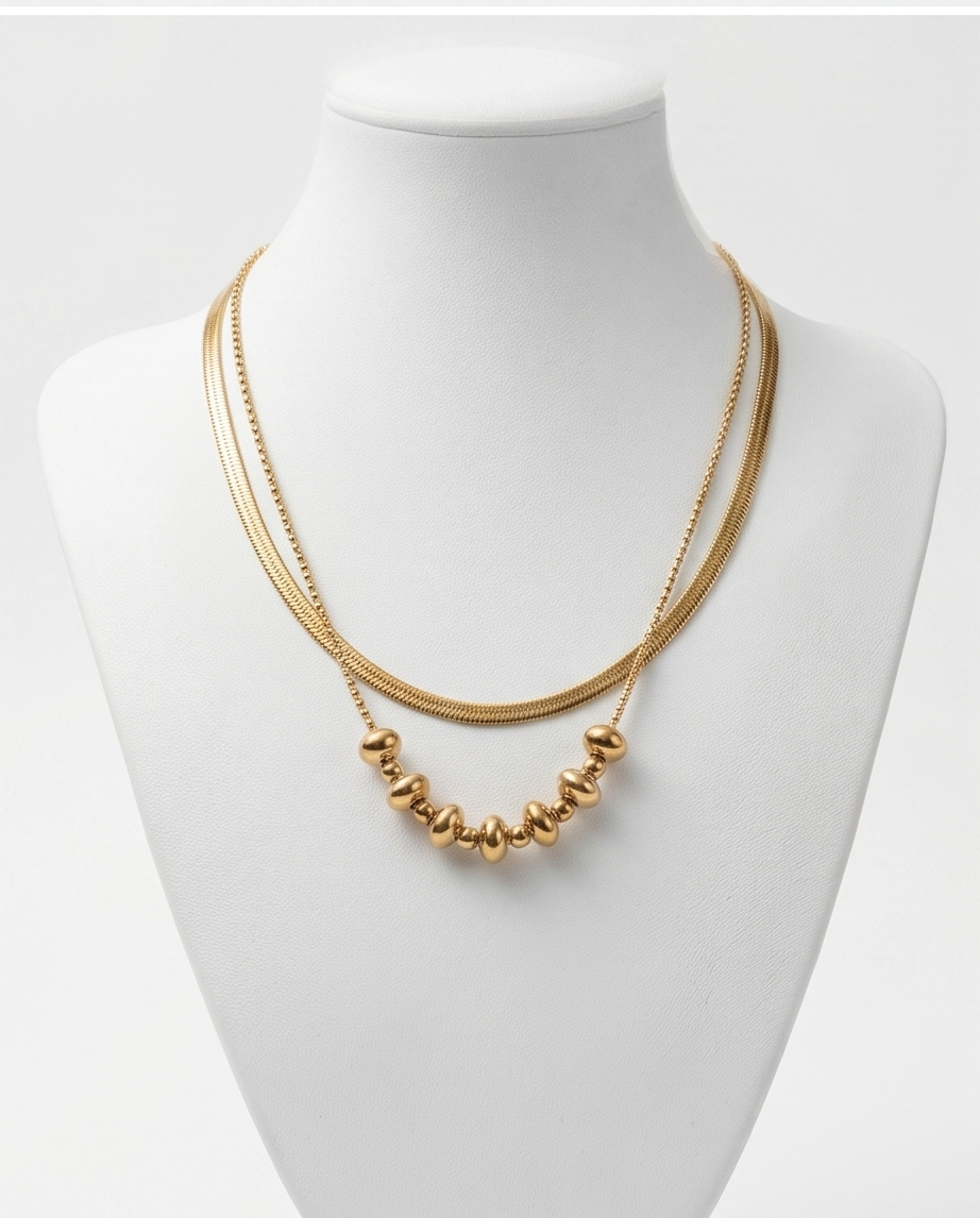 COLLAR DE ACERO QUIRURGICO DORADO 030