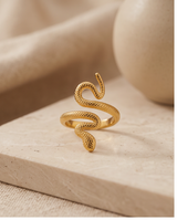 ANILLOS DE ACERO DAMA CON FORMA DE VÍBORA
