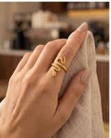 ANILLOS DE ACERO DAMA CON FORMA DE VÍBORA