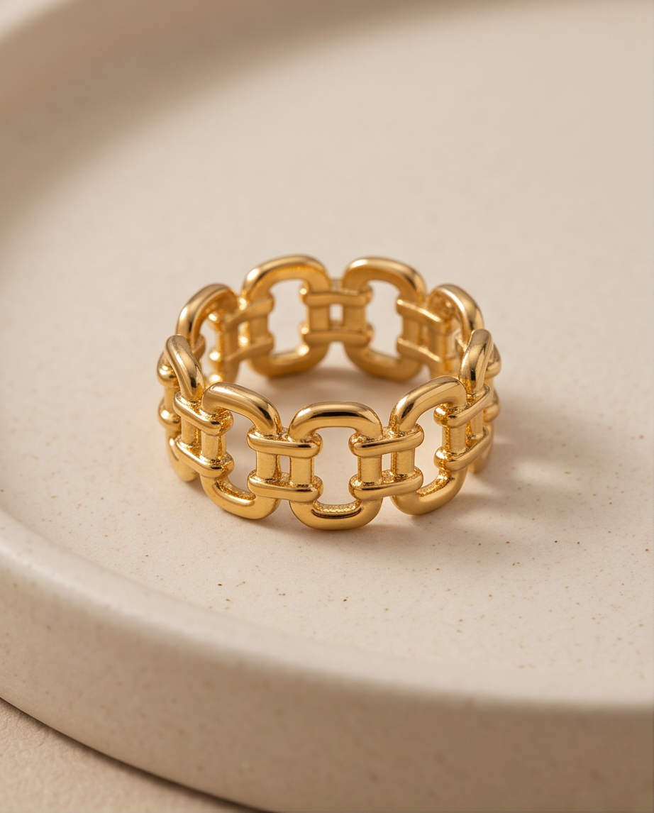 ANILLO DE ACERO MUJER PARA TODOS LOS TALLES
