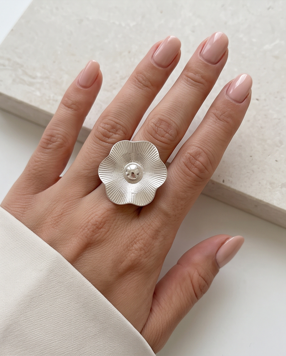 ANILLO DE ACERO DAMA PARA TODOS LOS TALLES