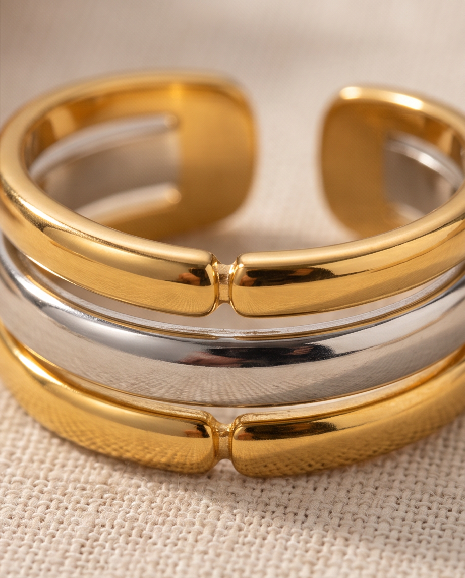 ANILLOS DE ACERO MUJER PARA TALLES MULTIPLES