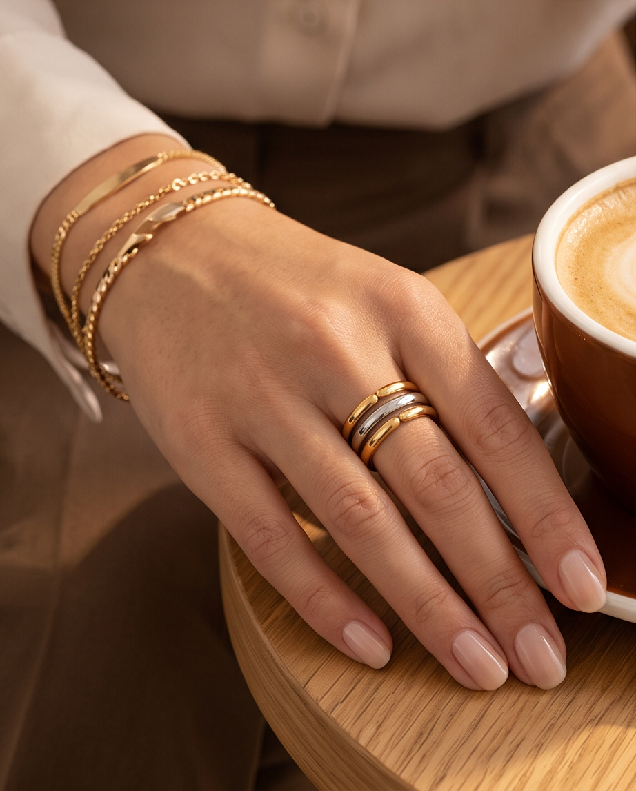 ANILLOS DE ACERO MUJER PARA TALLES MULTIPLES