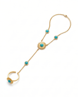 PULSERA CON ANILLOS Y PIEDRA 126
