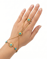 PULSERA CON ANILLOS Y PIEDRA 126