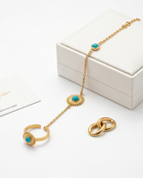 PULSERA CON ANILLOS Y PIEDRA 126
