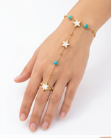 PULSERA CON ANILLOS Y PIEDRAS 128