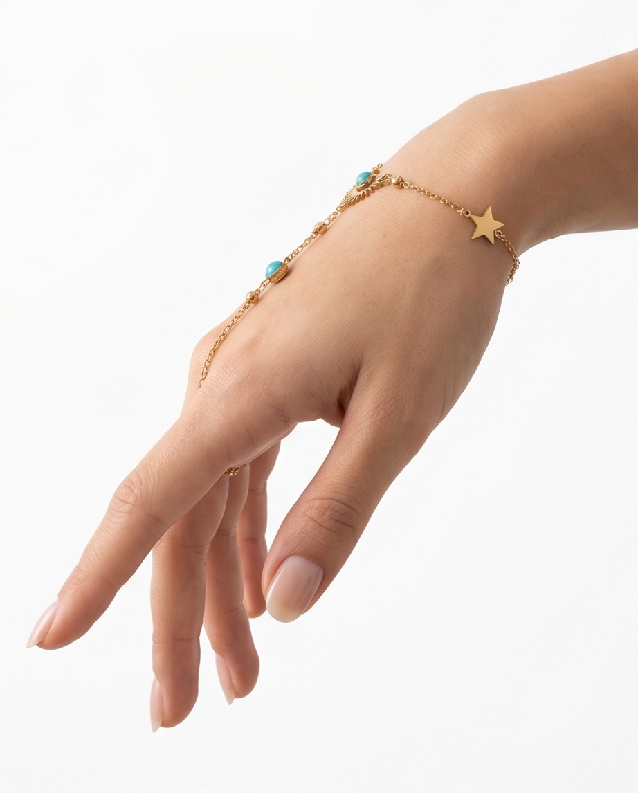 PULSERA CON ANILLOS Y PIEDRAS 129